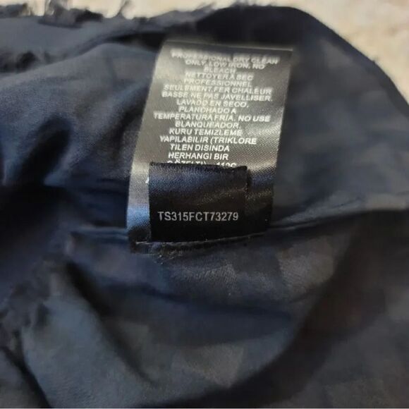 Tibi Fil Coupe Fringe Ruffle Cami Tank Top in Navy Blue Size 6 - Picture 11 of 12